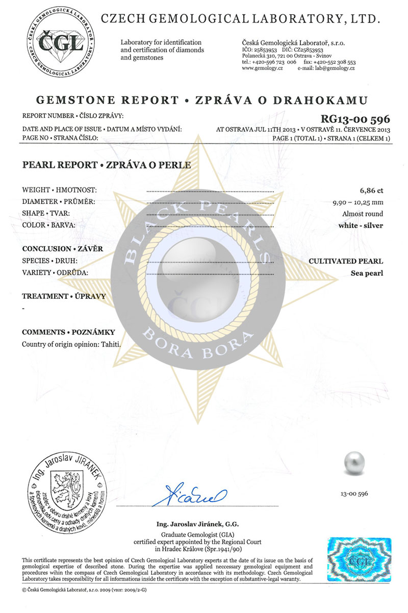 czech certifification of autenticity